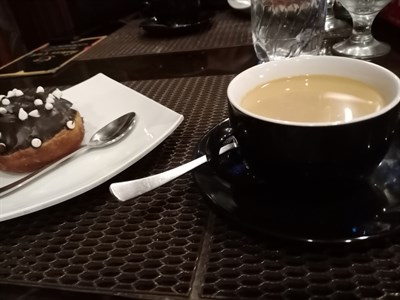 Cup of Tea with Donuts 