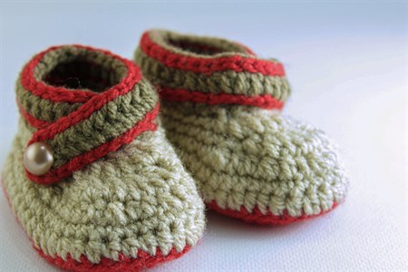 Crochet shoes.