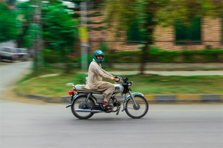 a man on motorcycle