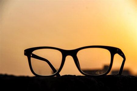 Silhouette photography of spectacles