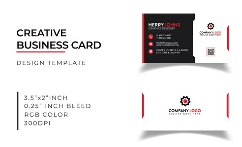 Professional creative corporate business card template