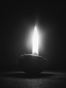 Black and white photography of candle