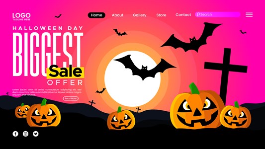 Halloween Day Biggest Sale Offer Landing Page