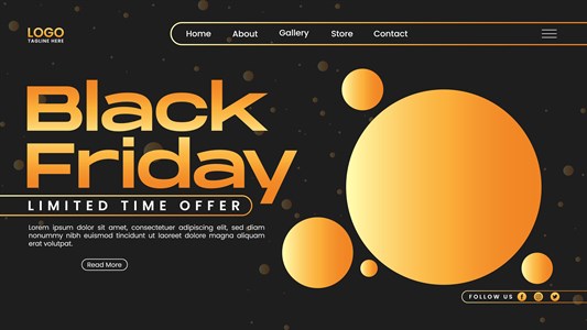 Black Friday  Limited Time Offer Landing Page Template Design