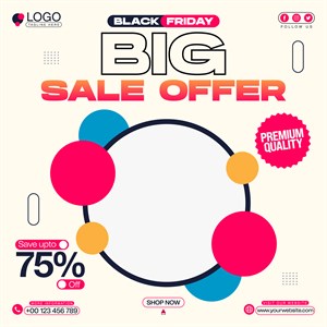 Black Friday Big Sale Offer Template Design