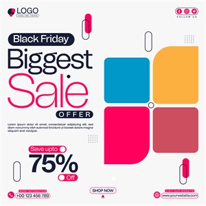 Black Friday Biggest Sale Offer Template Design