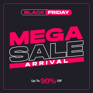 Black Friday Mega Sale Arrival Social Media Post Banner Template Design