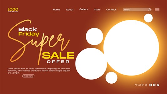 Black Friday Super Sale Offer Landing Page Template Design