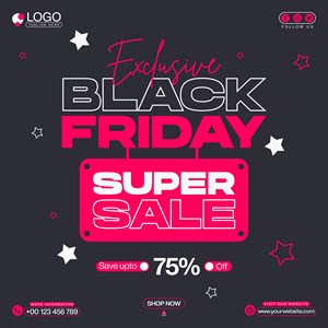 Exclusive Black Friday Super Sale Template Design