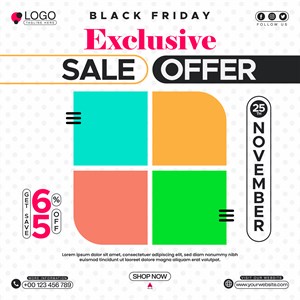 Black Friday Exclusive Sale Offer Template Design