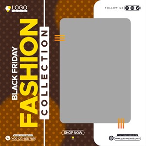 Black Friday Fashion Collection Social Media Template Design