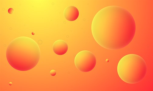 Orange and Yellow Colorful Bubbles Background