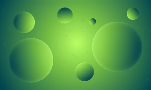 Green Light Bubbles Background