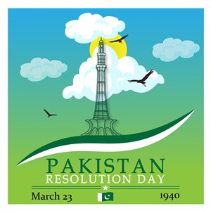 Pakistan Resolution Day Design Art