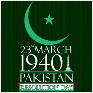 Pakistan Resolution Day Design Art
