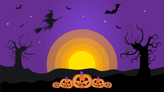Happy Halloween social media banner template design