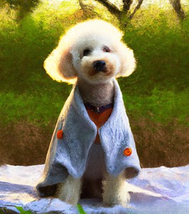 puppy oil painting photo