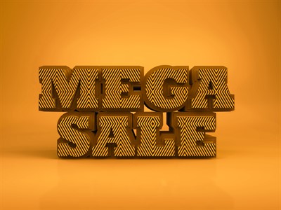 Sale - Mega Sale 3d Typo