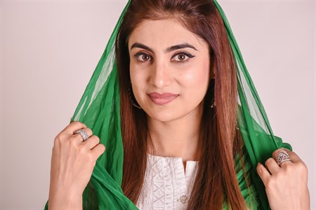 Pakistani Girl posing in National dress