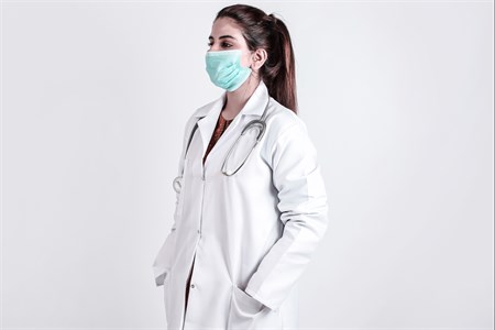  Female Medical Student - Lady Doctor with mask