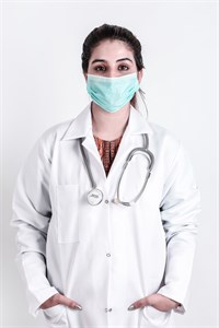  Female Medical Student - Lady Doctor with mask